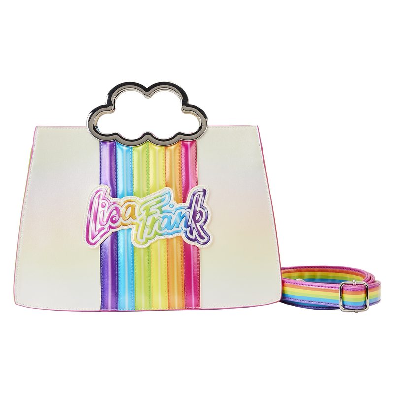 Loungefly Lisa Frank Crossbody Bag - Rainbow With Cloud Handle