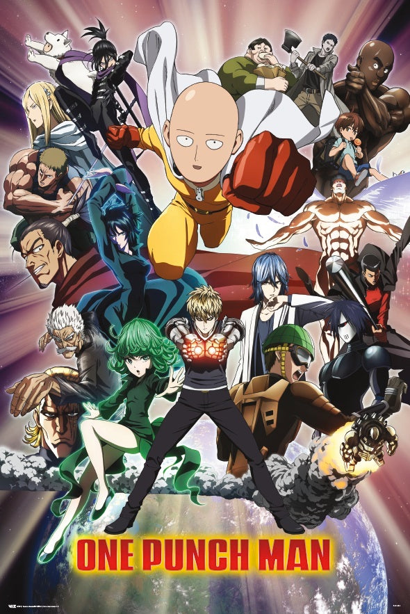 One Punch Man Premium Poster (Cardboard Back & Clear Bag)